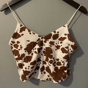 ‼️CLEARANCE ITEM‼️ Rue21 Cowhide Print Fitted Crop Top